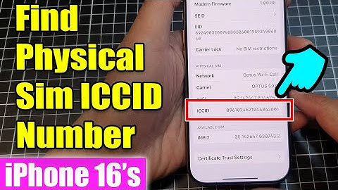 iPhone 16/16 Pro Max: How to Find Physical Sim ICCID Number