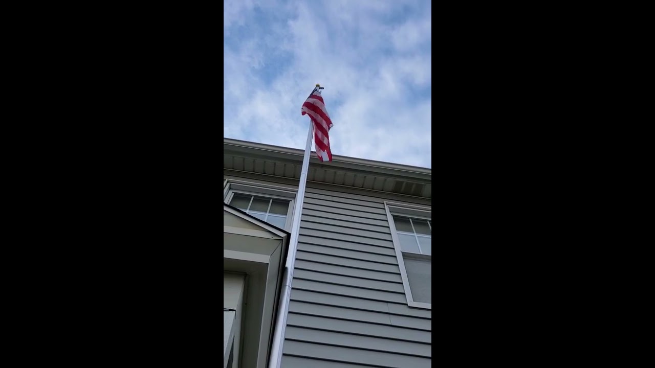 25' Flagpole and American flag installed DIY YouTube