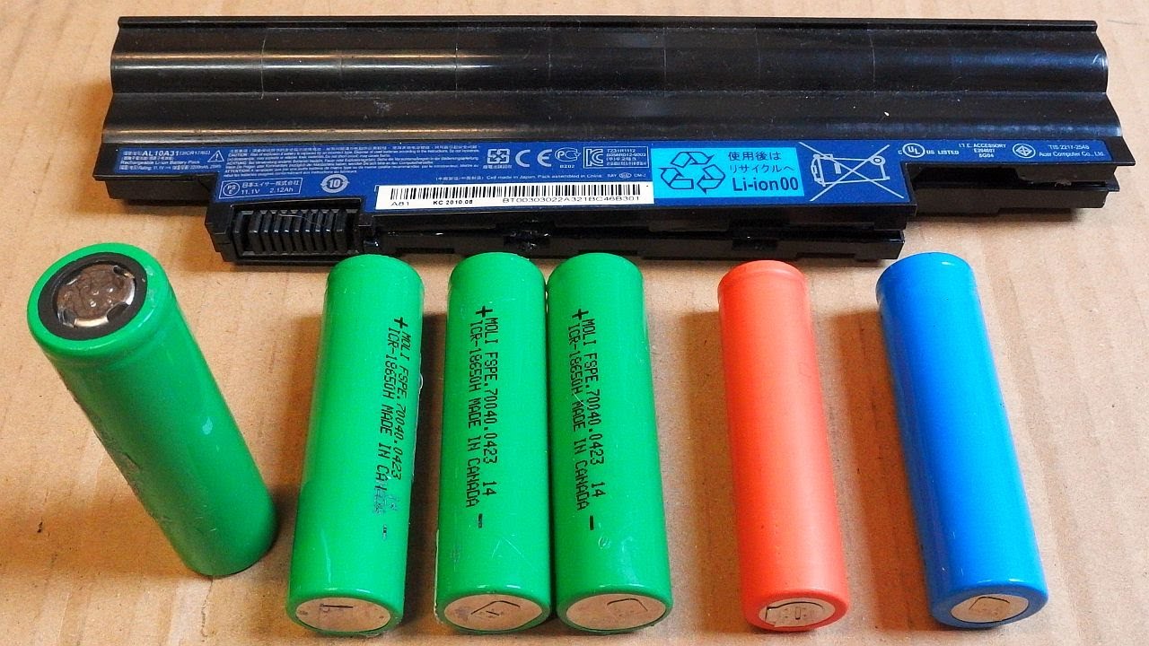 Harvesting Free 18650 Li-Ion Cells From Laptop Batteries