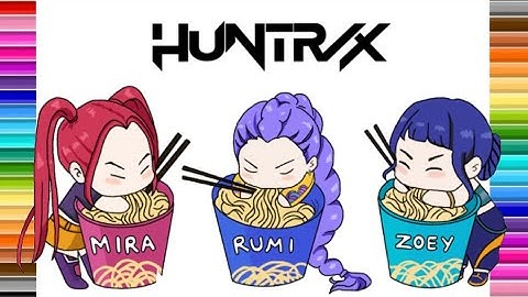 How to draw Kpop Demon Hunters Rumi , Mira and Zoey