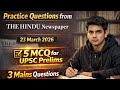🎯 Daily UPSC Question practice from THE HINDU NEWSPAPER 23 MARCH 2026 Newspaper Analysis Upsc 2026