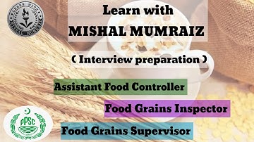 How to Prepare Interview of Assistant Food Controller, Food Inspector and Food Grains Supervisor