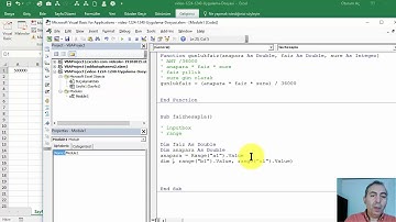 Excel VBA -  Sub Function Prosedürler Yeni