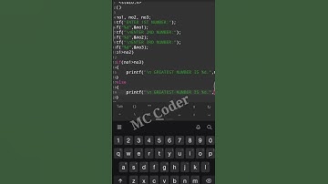 How to find greatest / largest number among three numbers using if-else | C Program #shorts #mccoder