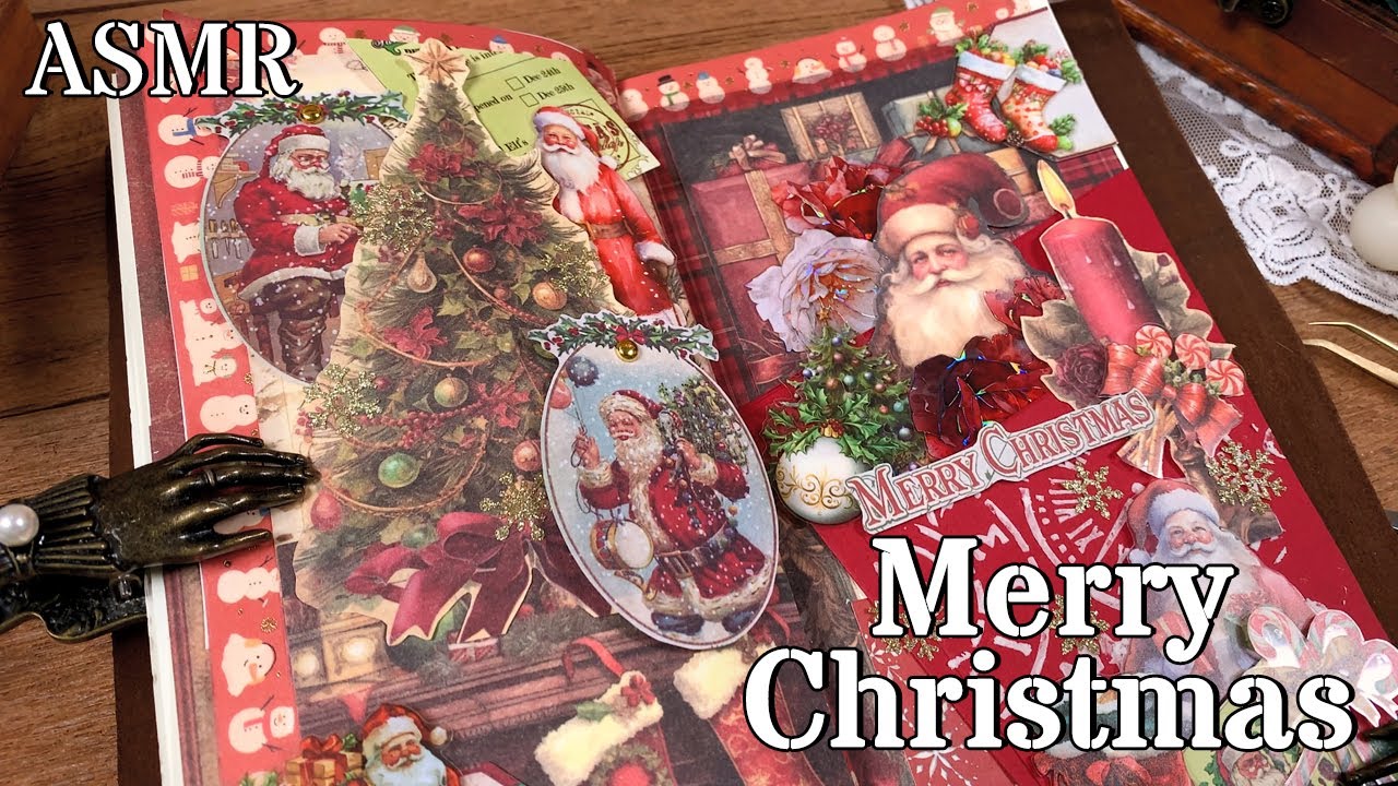 ASMR 🎄Merry Christmas | Relaxing Journaling | Soft Paper Sounds