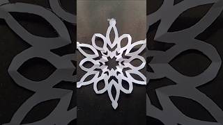 how to make paper snowflake ✨ ❄️| snowflake making #viralshorts #snowflakes  #shorts #papercraft