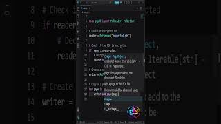 🚫🔓 Remove PDF Passwords with Python in Seconds! #python #pythontutorial #pythonproject #decryptpdf