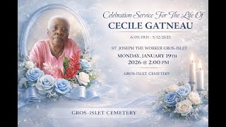 FUNERAL SERVICE  OF  CECILE GATNEAU