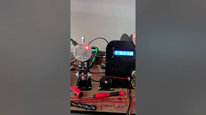 diy extruder felfil spooler with add digital gage run