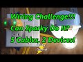 Wiring Challenge!!! Can Sparky Do It? 5 Cables, 2 Devices and Wire Management!