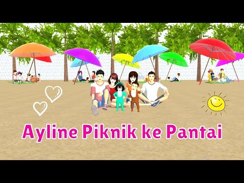 Celand Throwback Vlog | Baby Ayline Piknik ke Pantai | Sakura School Simulator