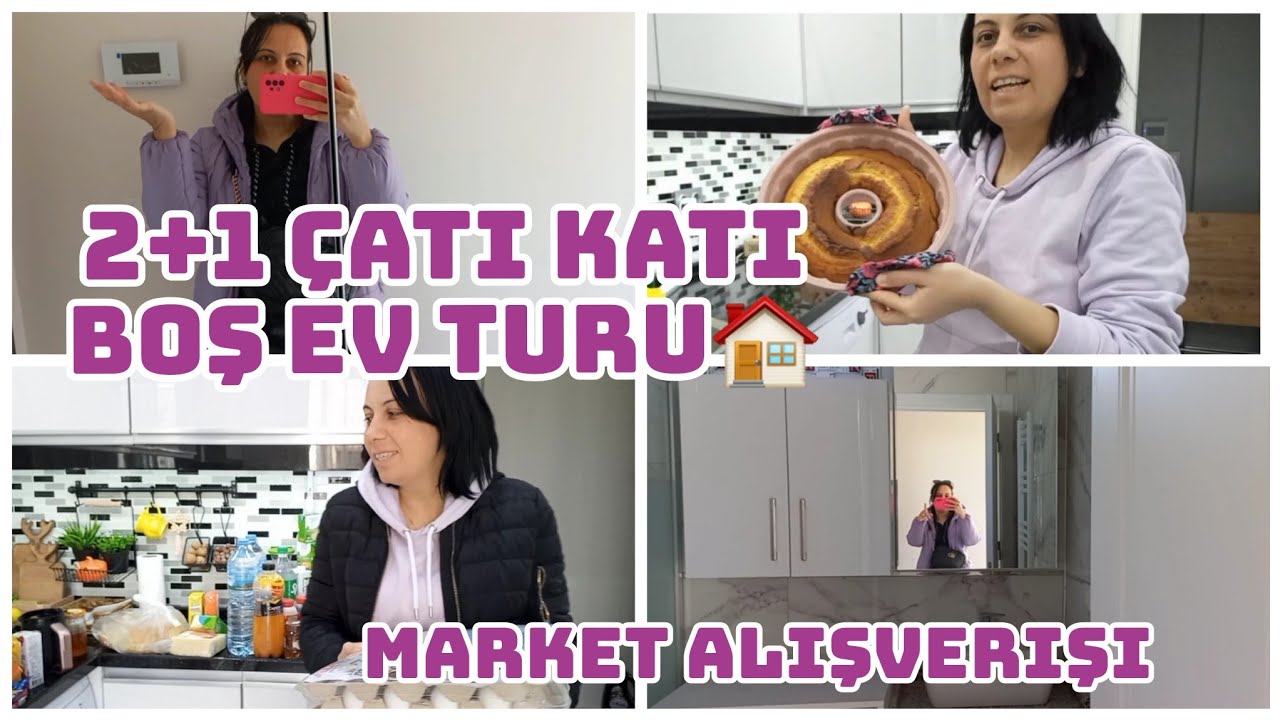 EV BAKIYORUZ-BOŞ EV TURU🏠İÇİME SİNMEDİ/MARKET ALIŞVERİŞİ🛒PES ETMEK YOK‼️GÜZEL GELİŞME🙏MOZAİK KEK 🥧