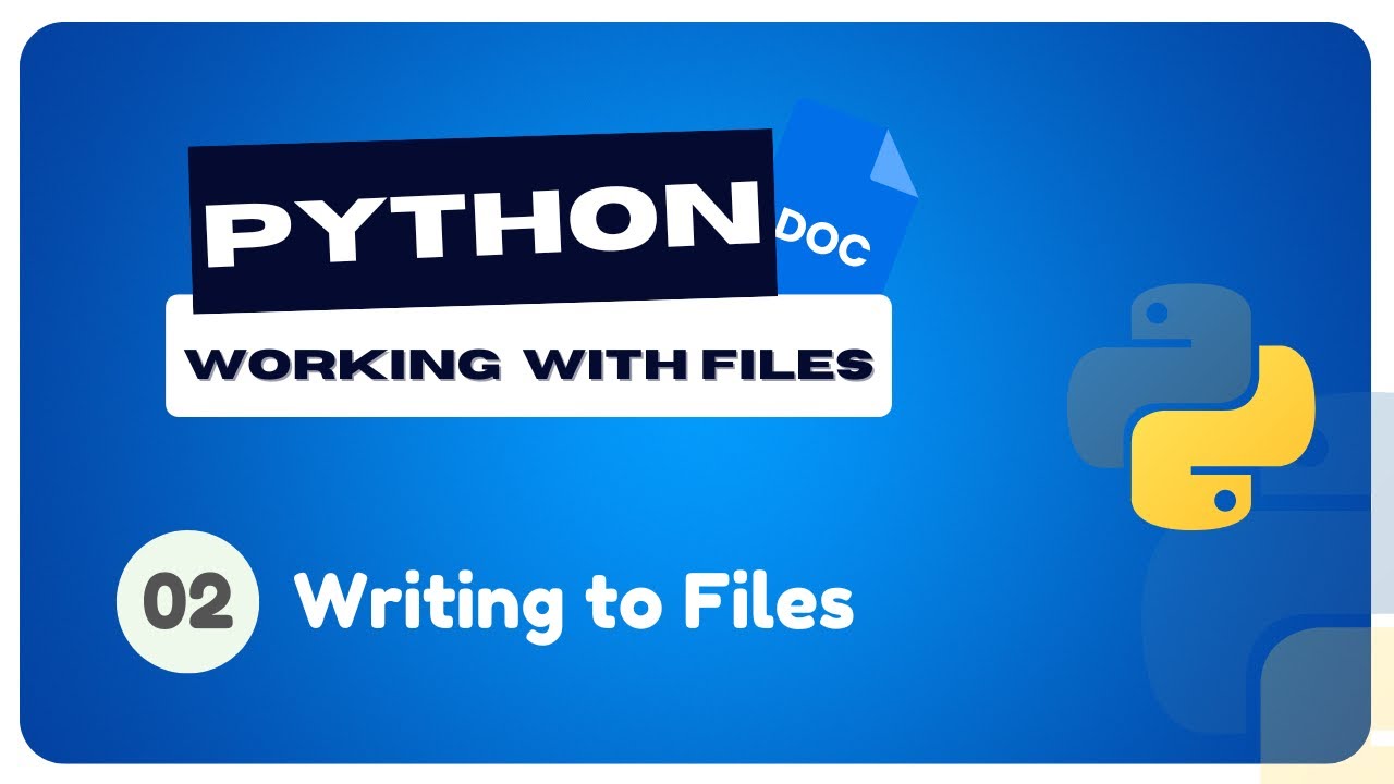 How to Write to Files in Python | Python Programming Course - YouTube
