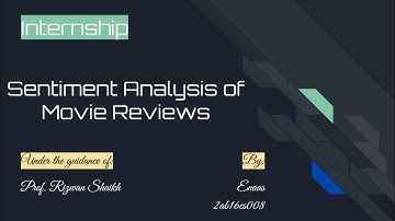 Sentiment Analysis of Movie Reviews