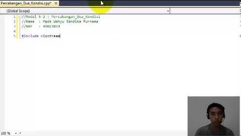 Pemrograman C++ Percabangan If Dua Kondisi (Modul 5-2)