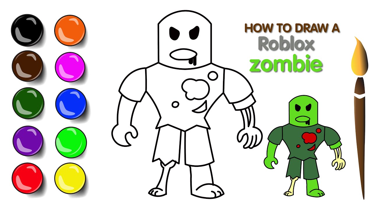 How To Draw A Roblox Zombie YouTube Maxresdefault 