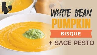 White Bean and Pumpkin Soup (Bisque) with Sage Pesto Vegan Option by Blender Babes 959 views 4 years ago 1 minute, 18 seconds
