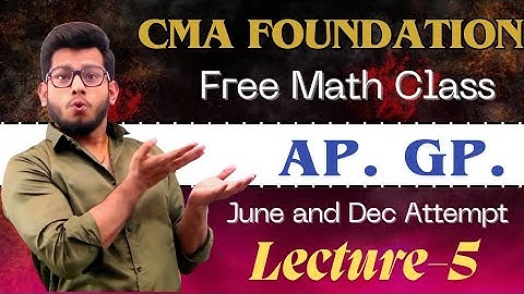 CMA Foundation Math & Statistic || APGP (Class-5) || By Deepak Classes