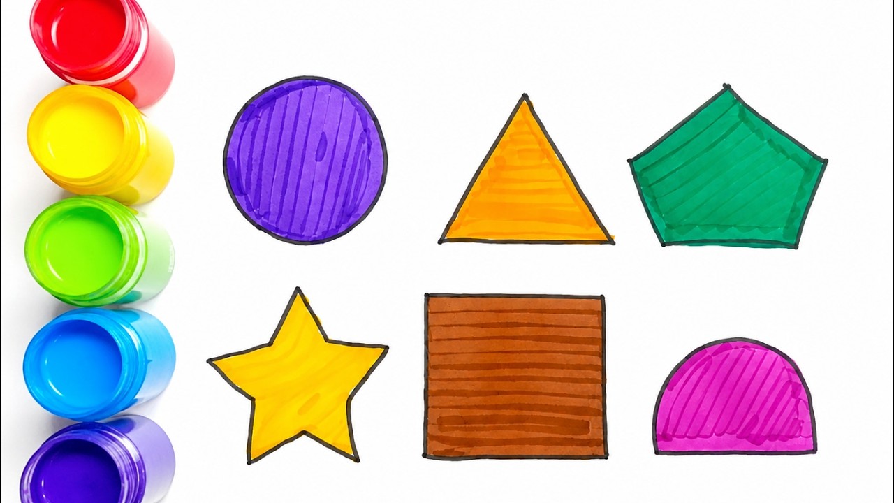 Shapes Coloring page | Shapes for Kids | Preschool Drawing & Colouring ...