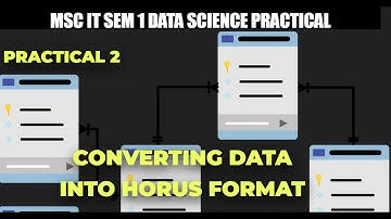 MSc IT Data Science Practical 2  A | Converting CSV Data into Horus Format | DS | Practical MU 📊