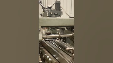 Setting up to cut key way by using circular slotting cutter.