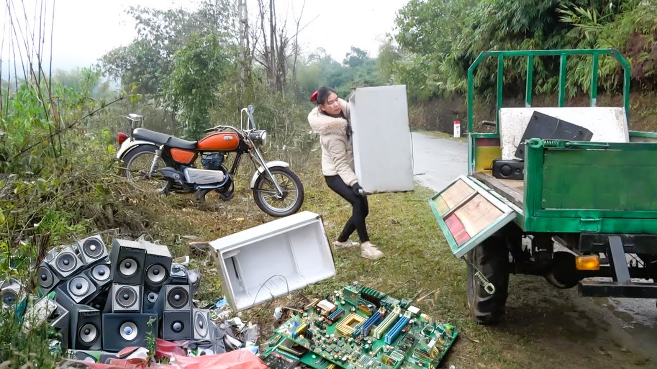 Mechanical Girl: Repair Mini Refrigerator and Restore Large Capacity Speaker Abandoned