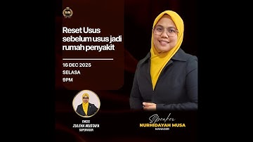 Reset usus sebelum usus jadi rumah penyakit - Manager Nurhidaya Musa