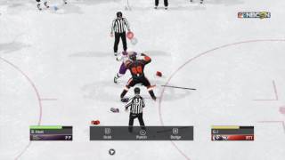 Playmaker fighting an enforcer