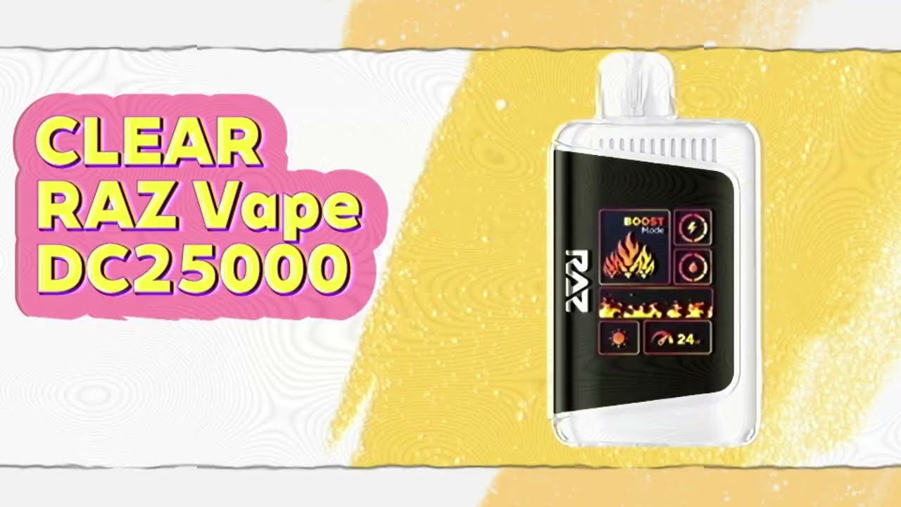 ✨ Experience Crystal-Clear Flavor with RAZ Vape DC25000 – Pure Satisfaction in Every Puff! 💨