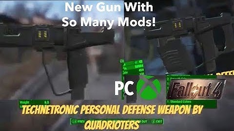 Fallout 4 Xbox One/PC Mods|Technetronic Personal Defense Weapon