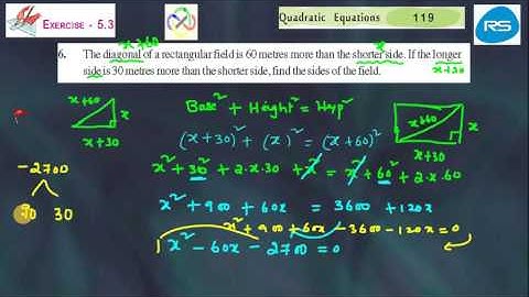 QUADRATIC EQUATIONS TS &AP Q E EX 5 3 Q 6 X MATHS