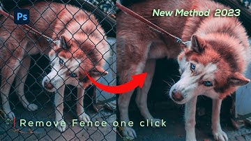 Remove fence one click #photoshop #2023