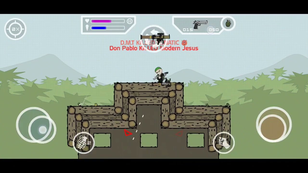 Mini Militia CTF in High Tower Map 3 vs 3 Intense Battle. 