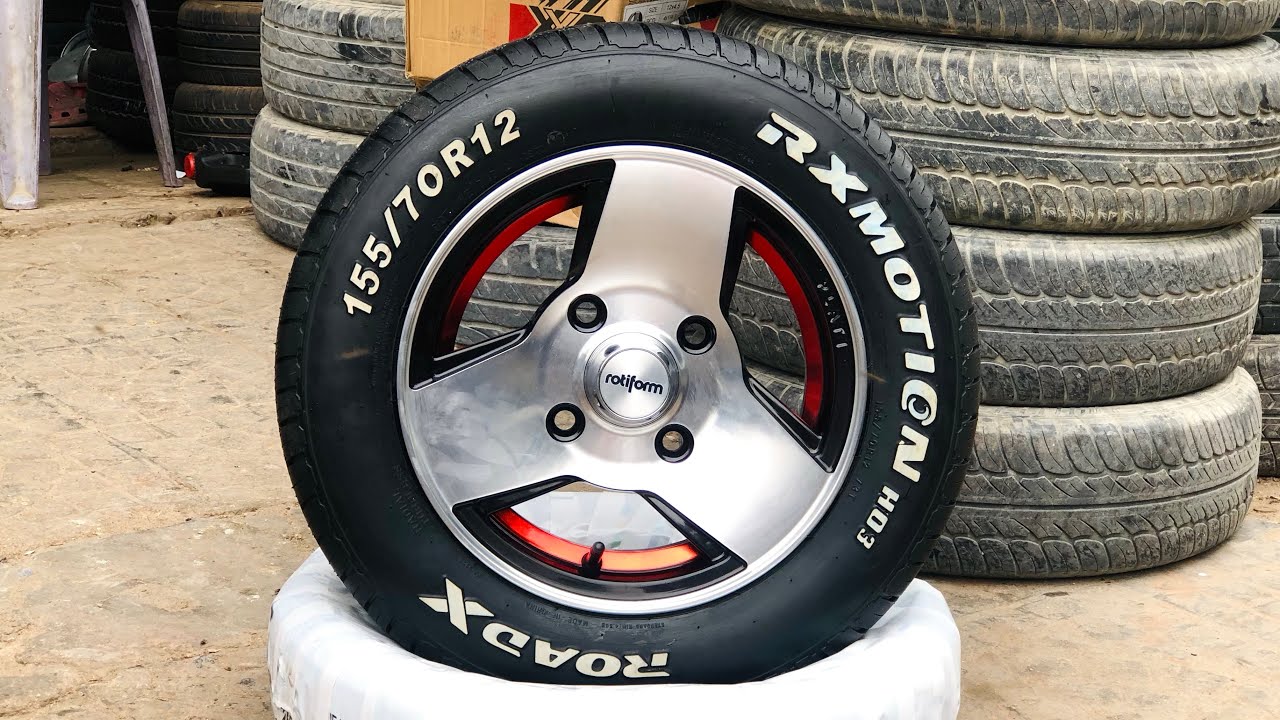 CARRY DABA 12 INCH ALLOY WHEELS & NEW TYRES CHINA 🇨🇳 ROADX 155/70R12