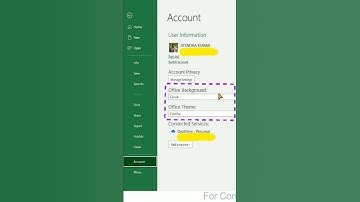 #shorts | How to Change Office Background And Office Theme In Excel | Excel Tips | #excel |