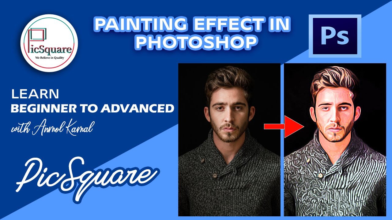 learn Graphic Designing How to create Oil paint effect in