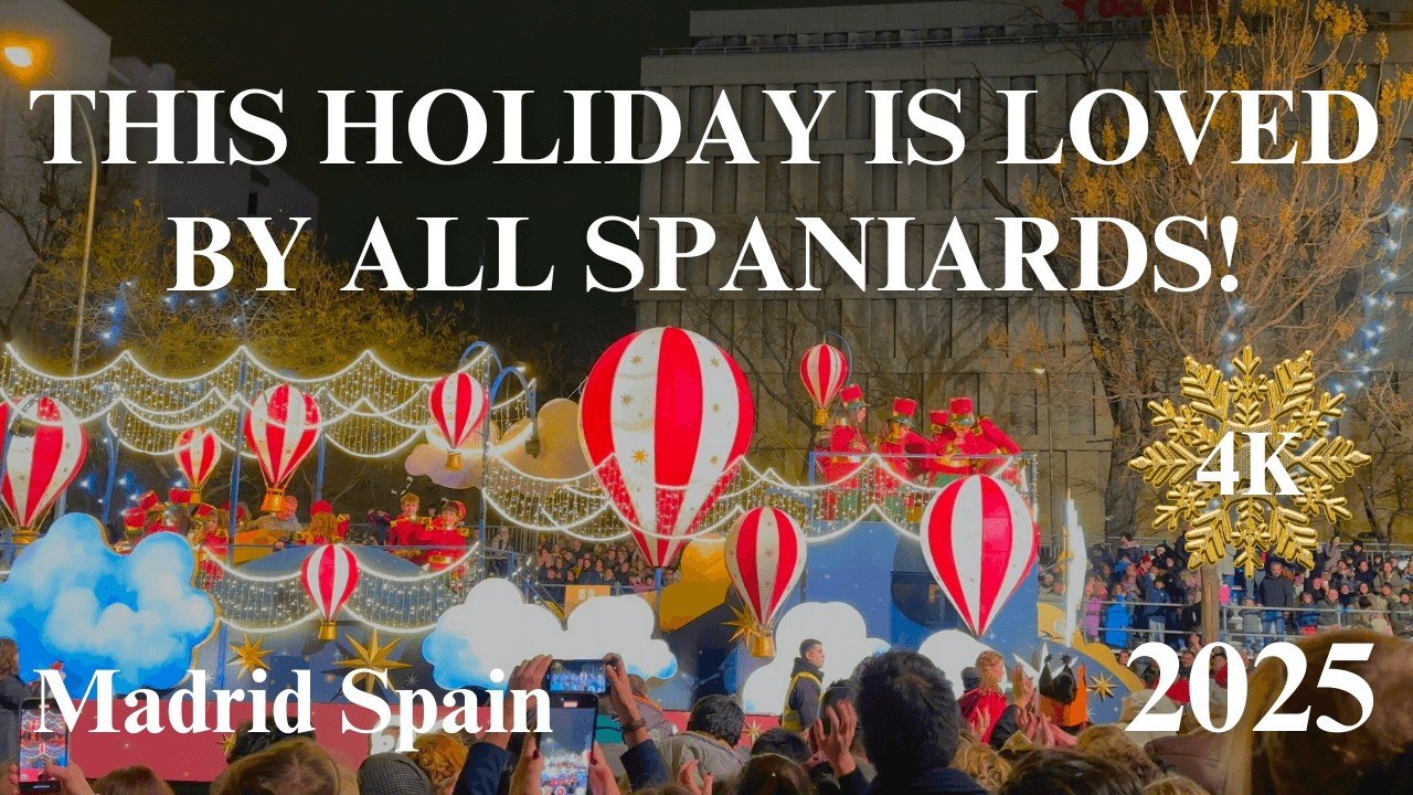Walking Tour Madrid 2025. Three Kings Parade. Magical Reyes Magos Celebration in Spain! 