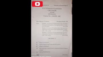 sociology paper 6th sem #2022 #new #learning #jammu university