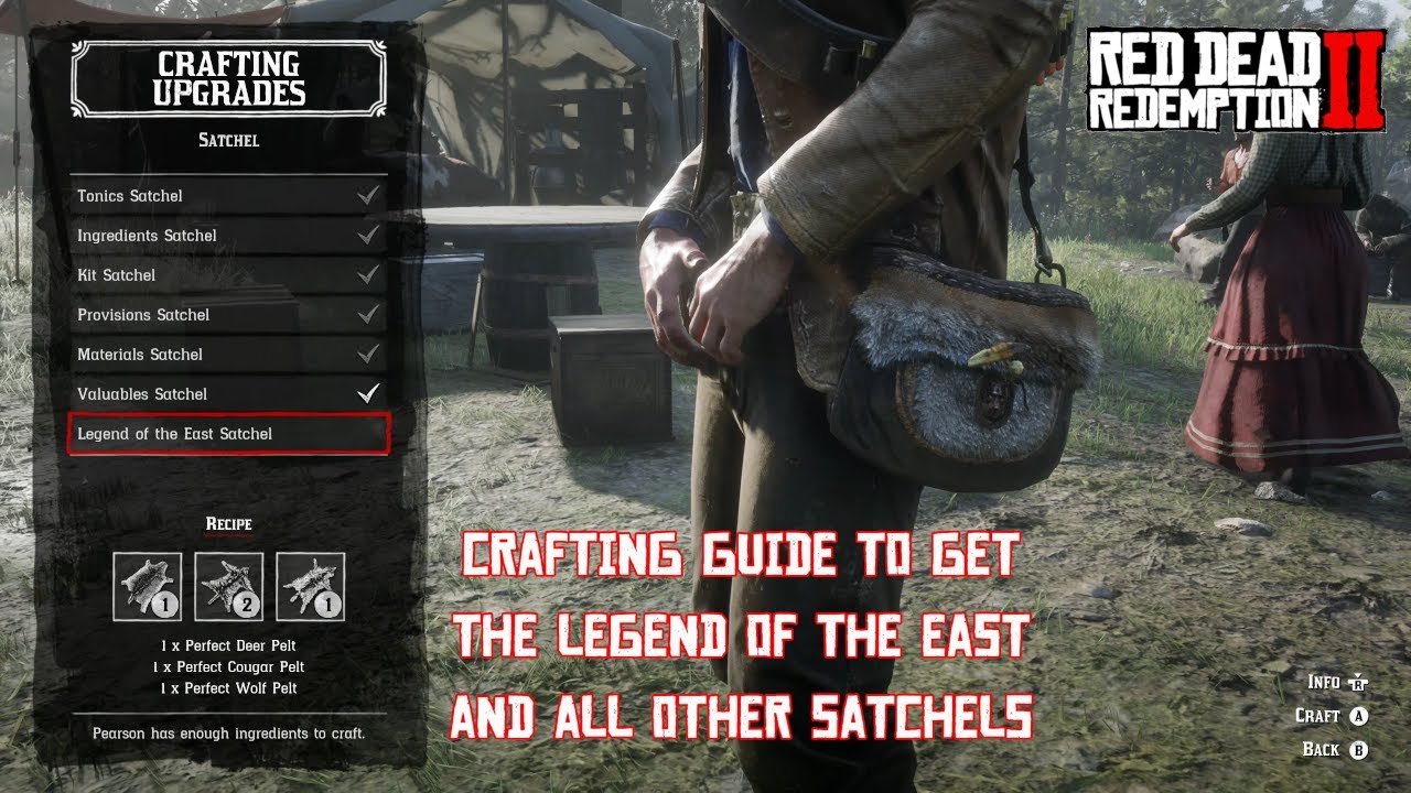 RDR 2: Legend of the East Satchel Crafting Guide - YouTube