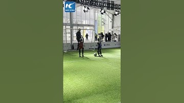 Humanoid soccer game wows visitors in Shanghai