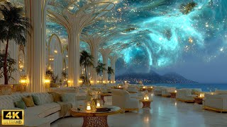 Celestial Sky Lounge 🌌 4K Relaxing Fantasy Clouds & Architecture