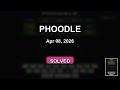 Phoodle — Tasty Solve. (Apr 08, 2026)