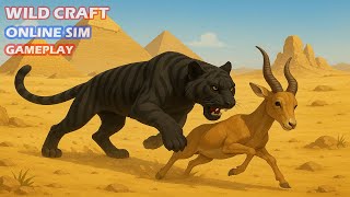 WildCraft Online Sim: Black Tiger Hunting Adventure in Egypt 🐅🏜️ screenshot 2