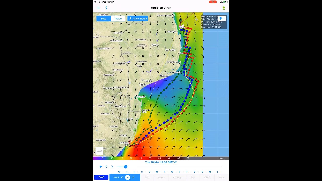 PredictWind Demo: Sailing East Africa: Bazaruto Bay to Richards Bay: Bail Out in Inhaca, Maputo PredictWind Demo: Sailing East Africa: Bazaruto Bay to Richards Bay: Bail Out in Inhaca, Maputo