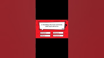 Nowadays the most commonly used input device is- | Great Mind Official