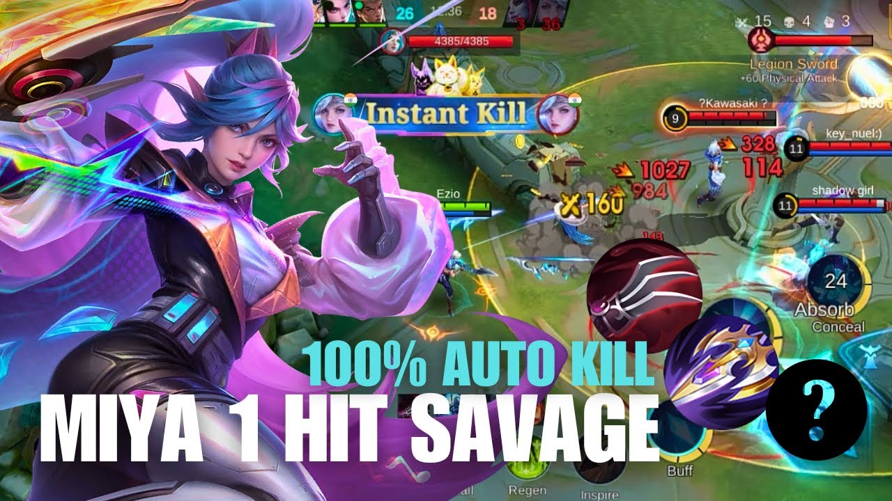 Геймплей за Мию с одного удара (100% автоматическое убийство) Лучшая сборка для Мии