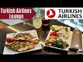 Turkish airlines business class lounge istanbul  best lounge food in the world   lounge review 4k