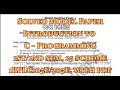 Introduction to C - Programming, Solved model paper, 1BPLC105E/205E, 25 scheme, with pdf