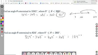 DELTA MATH: Algebra 2 Finding Coterminal Angles