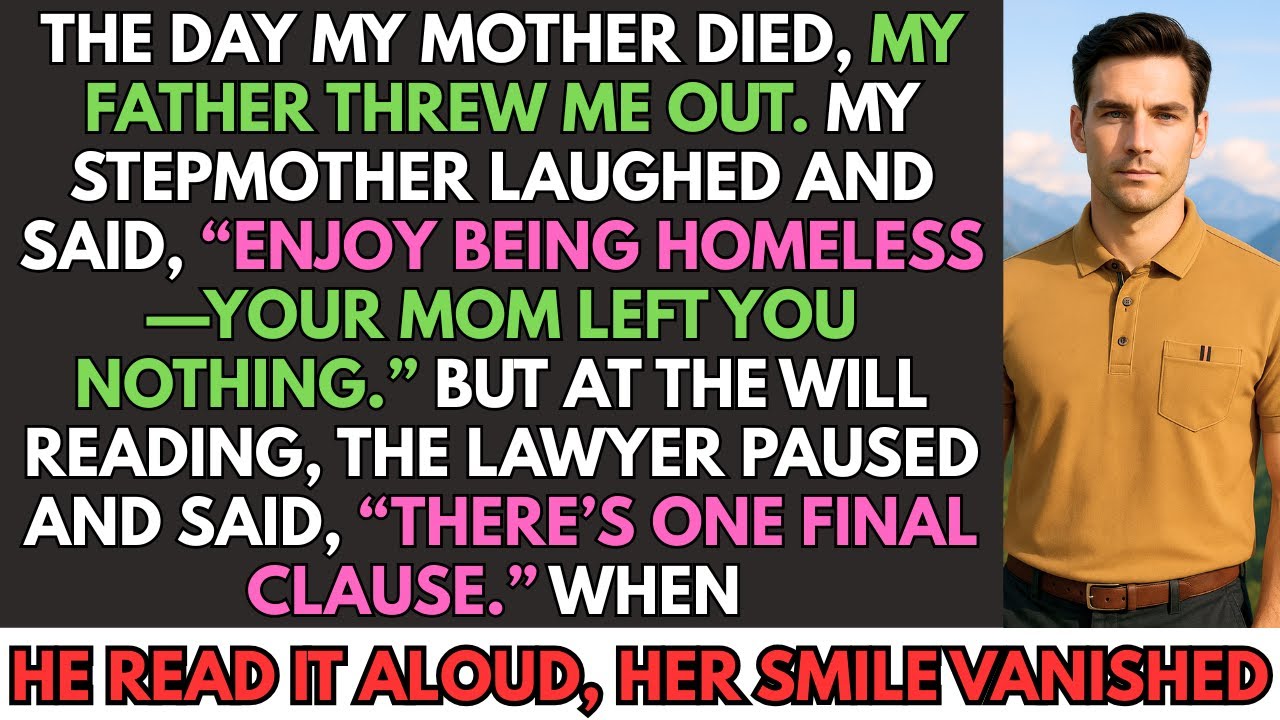 My Dad Kicked Me Out The Day Mom Died. At The Will Reading, My Stepmom Laughed—Until The Lawyer Spok